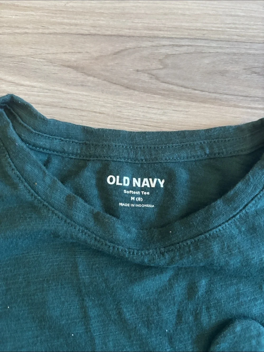 Old Navy Girls' Forest Green Long Sleeve Heart Pocket Tee